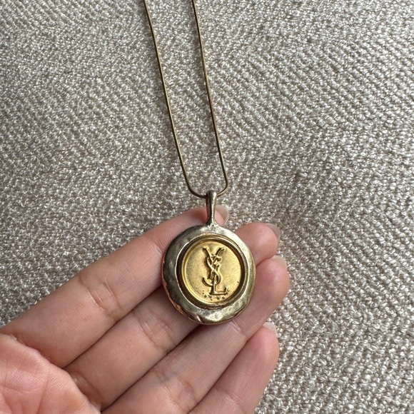 Yves Saint Laurent Jewelry - Vintage Yves Saint Laurent Gold Medallion Necklace